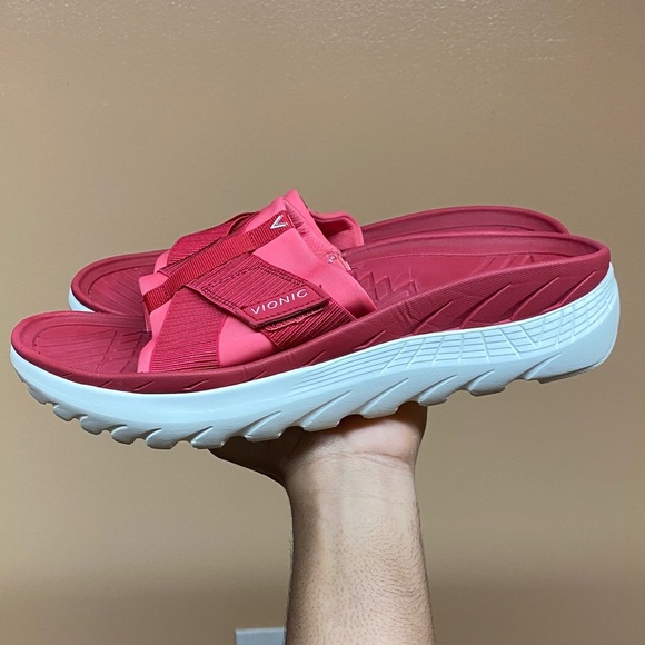 Vionic Rebound Women's Red And White Sandals Size 10 - Picture 3 of 12